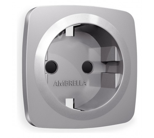 Накладка для розетки с заземлением и со шторками Ambrella Volt OP5070 Quant