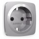 Накладка для розетки с заземлением и со шторками Ambrella Volt OP5070 Quant