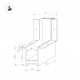 Соединитель угловой L-образный для треков встраиваемых Arlight 034230 MAG-25