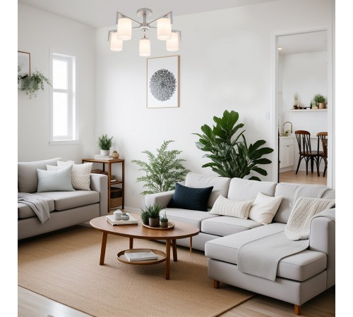 Люстра на штанге Escada 1142/5P Silver Style