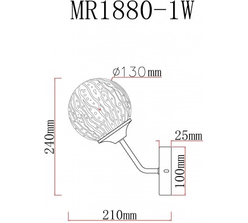 Бра MyFar MR1880-1W Camilla