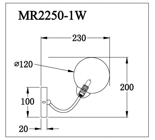 Бра MyFar MR2250-1W Leticia