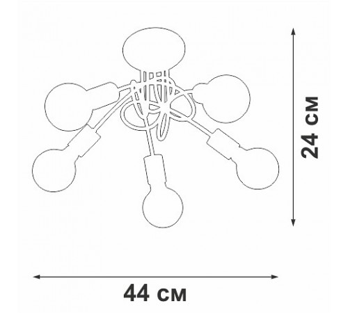 Люстра на штанге Vitaluce V3727-0/5PL V3727