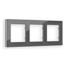 Рамка на 3 поста Ambrella Volt AF330653 Platos Стекло органическое