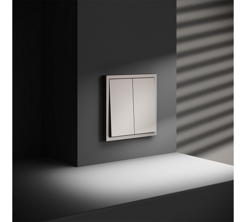 Выключатель двухклавишный без рамки Voltum VLS020103 S70