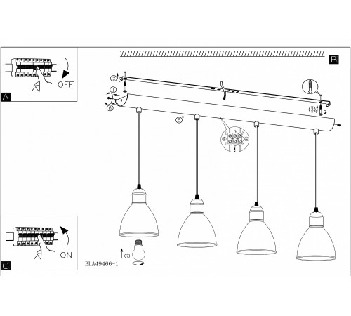 Подвесной светильник Eglo 49466 Priddy