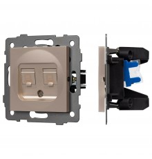 Розетка двойная RJ-12 и Ethernet RJ-45, без рамки Arlight 49850 SCT