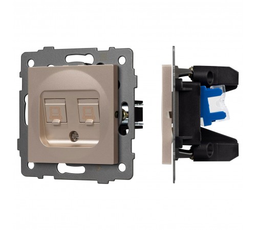 Розетка двойная RJ-12 и Ethernet RJ-45, без рамки Arlight 49850 SCT