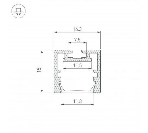 Профиль накладной Arlight 035020 PDS
