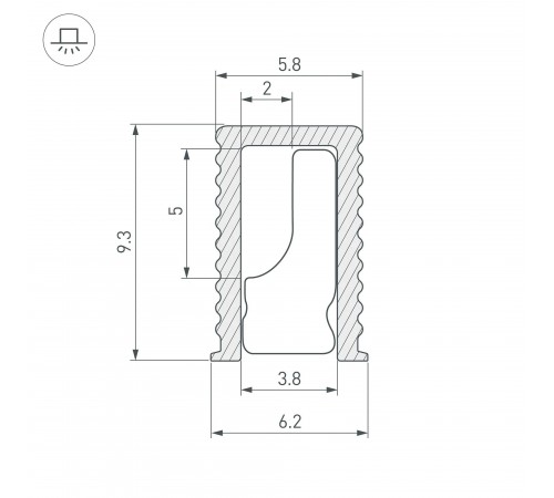 Профиль встраиваемый Arlight 044082 SL-MINI