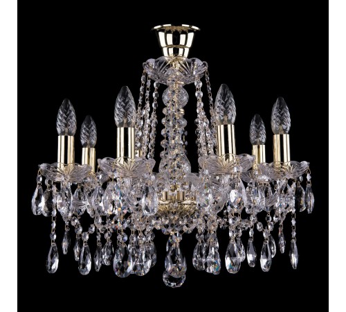 Подвесная люстра Bohemia Ivele Crystal 1413/8/165/G/Tube 1413