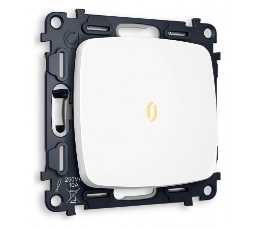 Выключатель одноклавишный с подсветкой без рамки Ambrella Volt MO122010 Quant