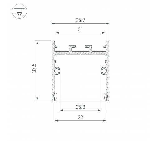 Профиль накладной Arlight 043975(1) LINE