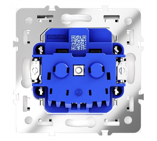 Розетка с заземлением и со шторкой, без рамки с крышкой Voltum VLS040301 S70