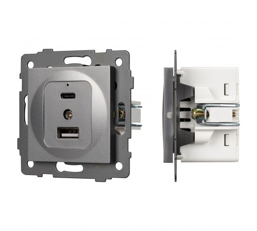 Механизм розетки 2хUSB type A и C Arlight 49840 SCT