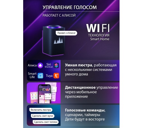 Потолочная люстра Natali Kovaltseva LED SMART 84000 HOME