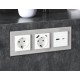 Розетка с заземлением и со шторкой и 2хUSB type A, без рамки Ambrella Volt MA129010 Quant