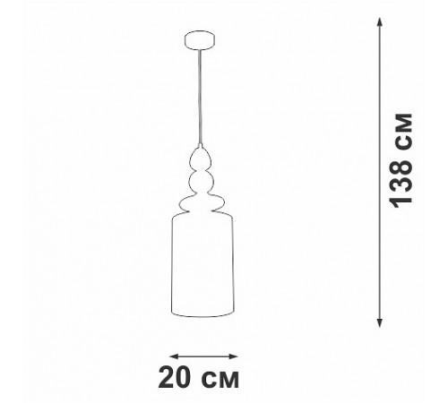 Подвесной светильник Vitaluce V2891-1/1S V2891
