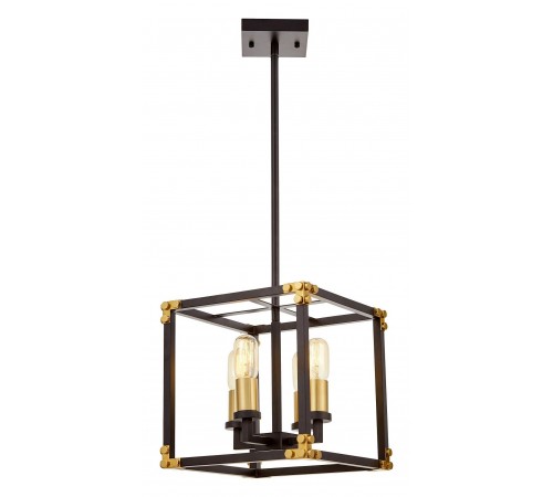 Люстра на штанге LUMINA DECO LDP 1140-4 BK+MD Waldorf