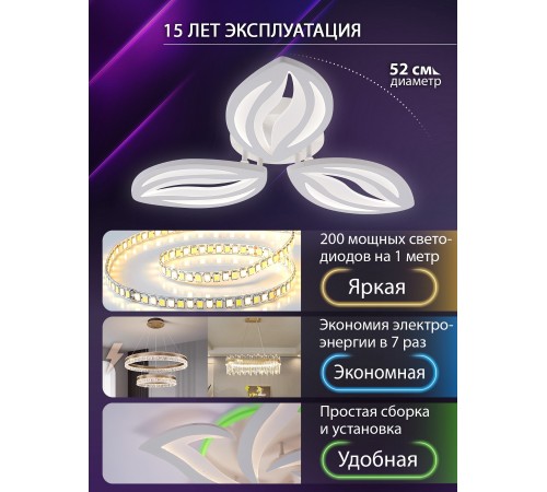 Потолочная люстра Natali Kovaltseva LED LAMPS 81456 SM