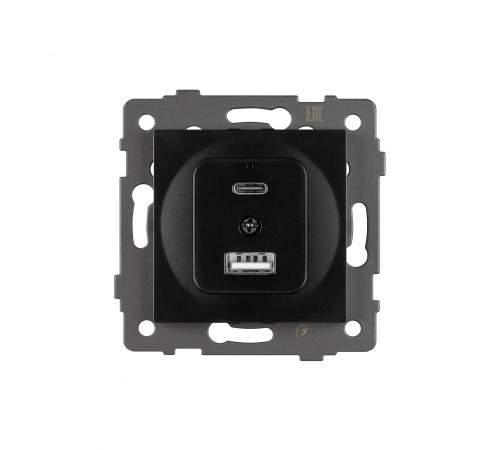 Механизм розетки 2хUSB type A и C Arlight 49838 SCT