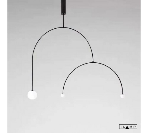 Подвесной светильник iLamp 8628P/3 BK-WH North