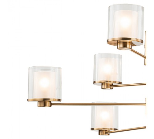 Люстра на штанге Indigo 13023/8R Brass Bilancia