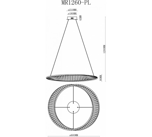 Подвесной светильник MyFar MR1260-PL Ricky
