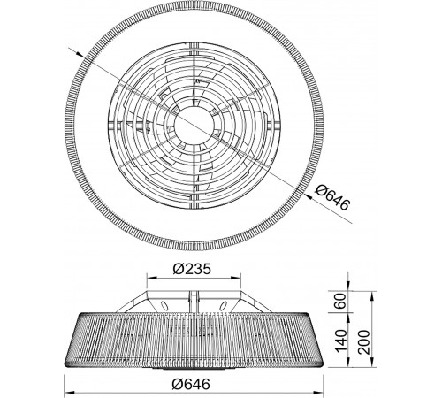 Светильник с вентилятором Mantra (люстры-вентиляторы) 8227 Polinesia