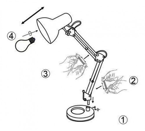 Настольная лампа офисная Globo 24880 Famous
