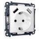 Розетка с заземлением и со шторкой и 2хUSB type A, без рамки Ambrella Volt MA129010 Quant