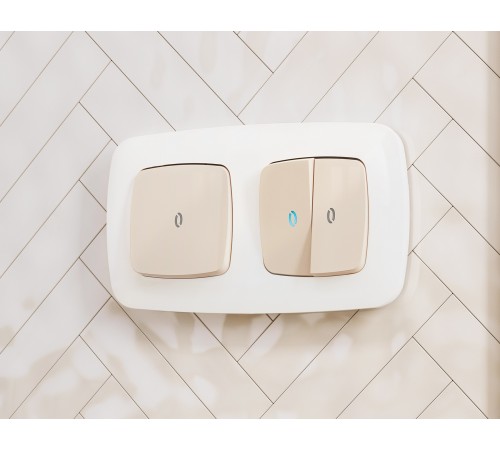 Клавиши для выключателя двухклавишного c подсветкой Ambrella Volt OP3040 Quant