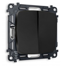 Выключатель проходной двухклавишный без рамки Ambrella Volt MO803020 Quant