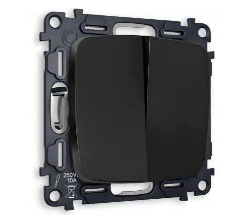 Выключатель проходной двухклавишный без рамки Ambrella Volt MO803020 Quant