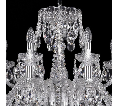 Подвесная люстра Bohemia Ivele Crystal 1411/12+6/300/Ni 1411
