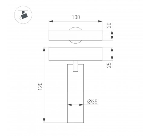 Светильник на штанге Arlight 035000(1) MAG-SPOT