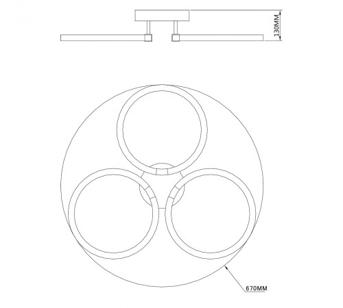 Потолочная люстра Escada 10279/3LED Tube