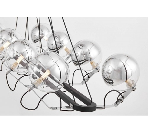 Подвесная люстра LUMINA DECO LDP 9110-8-PR BK+CHR MARSEO