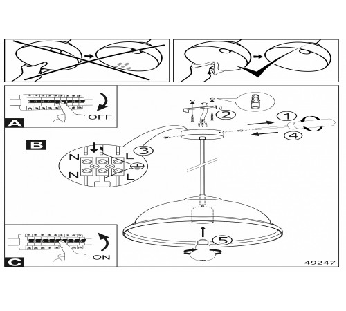 Подвесной светильник Eglo ПРОМО 49247 Truro 2