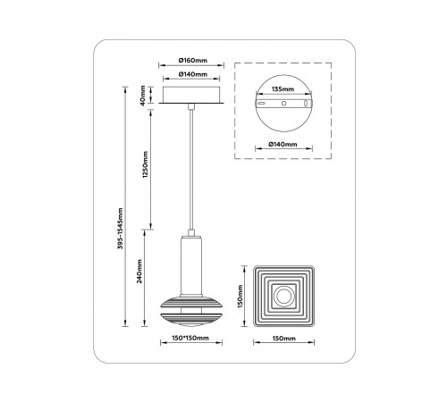 Подвесной светильник Ambrella Light LH31001 LH