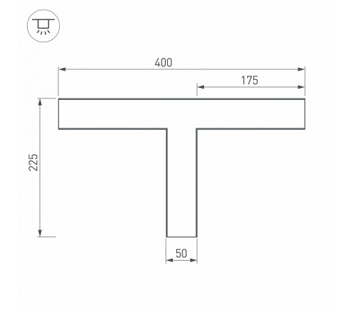 Соединитель угловой T-образный накладной Arlight 030117 S-LUX