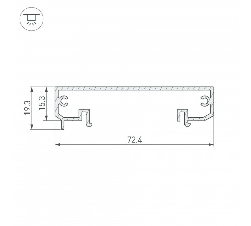 Крепеж Arlight 019883 KLUS-POWER-W70-BASE-2000 ANOD