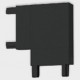 Соединитель угловой L-образный для треков накладных Italline IT09-9029 black IT09