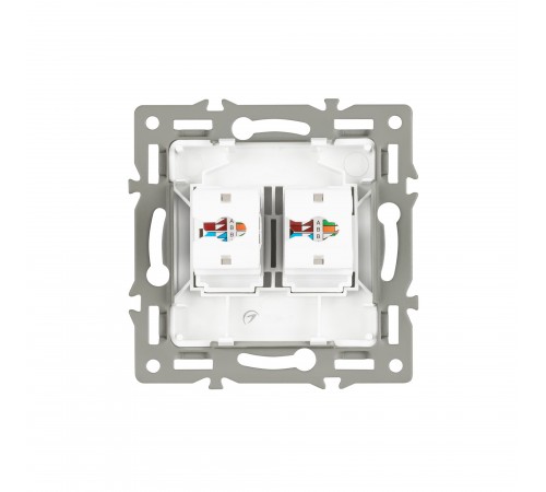 Розетка двойная RJ-12 и Ethernet RJ-45, без рамки Arlight 45336 SCT