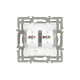 Розетка двойная RJ-12 и Ethernet RJ-45, без рамки Arlight 45336 SCT