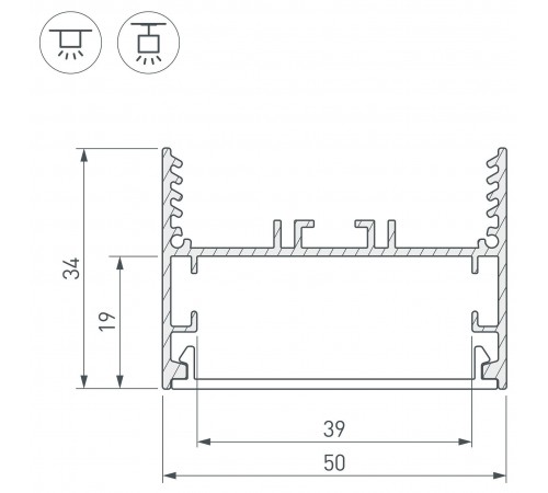 Соединитель угловой T-образный накладной Arlight 030117 S-LUX