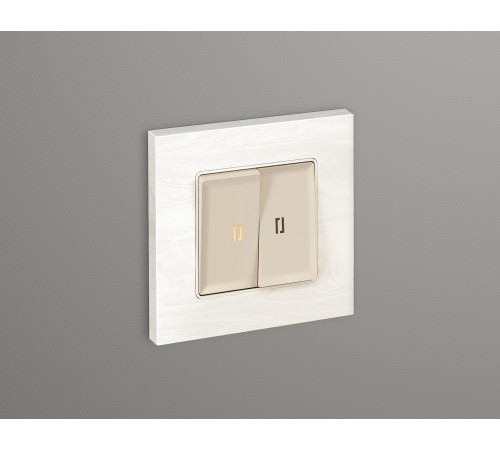 Выключатель проходной двухклавишный с подсветкой Ambrella Volt MA324030 Quant