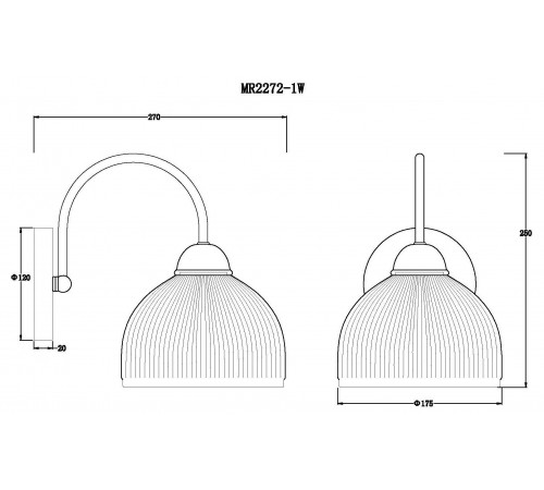 Бра MyFar MR2272-1W Flora