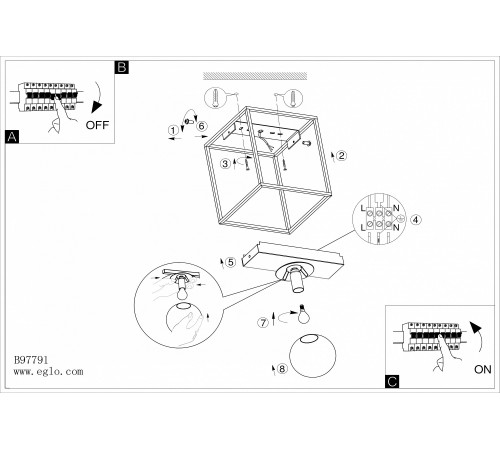 Накладной светильник Eglo ПРОМО 97791 Vallaspra
