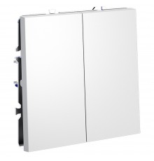 Выключатель проходной двухклавишный без рамки Voltum VLS020302 S70